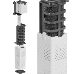 Внутрішній фільтр Kruger Meier UV Cube Pro X з УФ-стерилізацією та аерацією для акваріумів до 250 л.